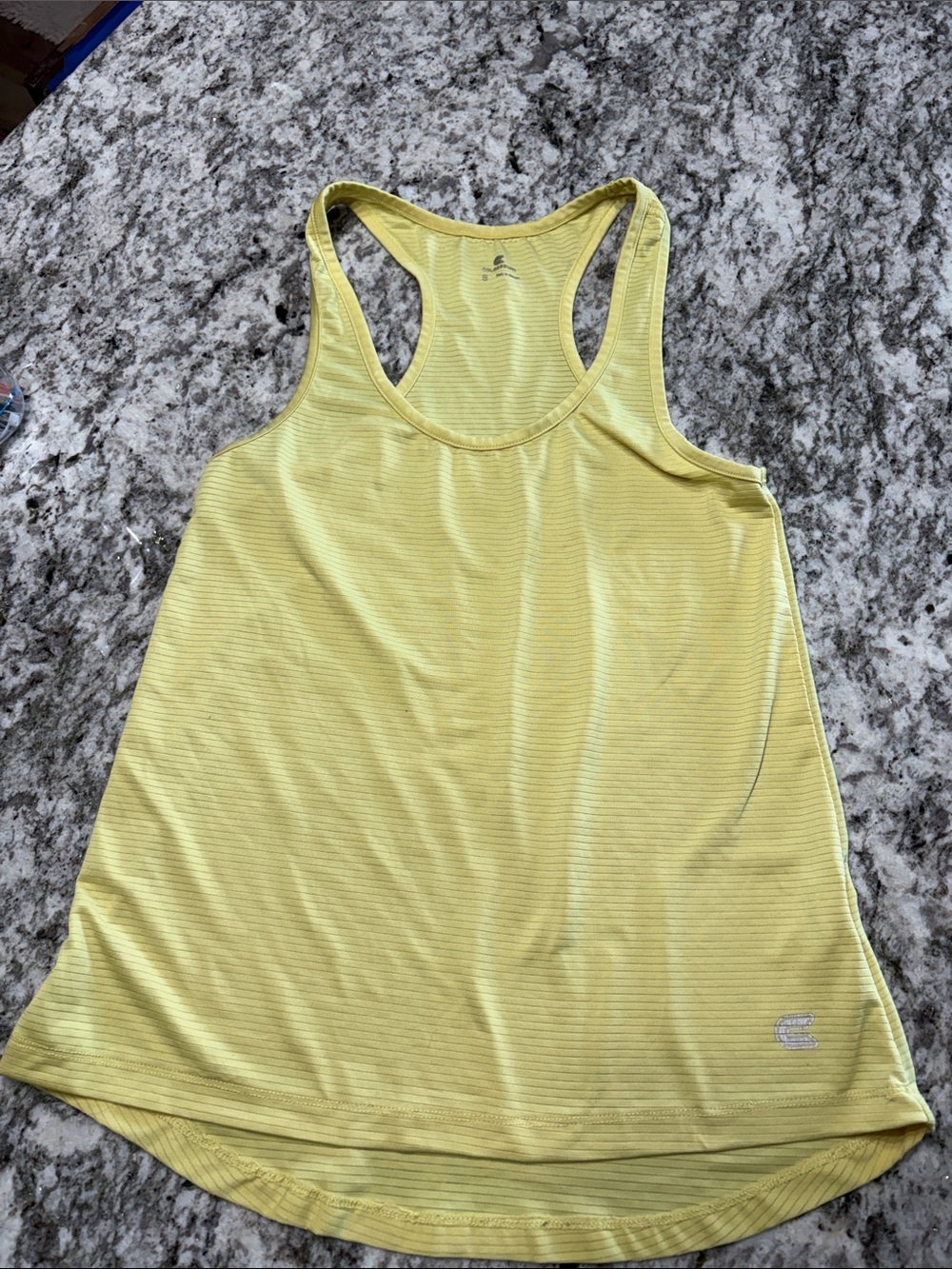 Yellow Racerback Tank workout Top